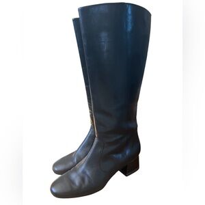 Michael Kors Black Leather Zipper Detail size 10 quality lined “June Flex?”